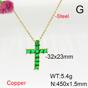 Fashion Copper Necklace  F6N405727ablb-L017