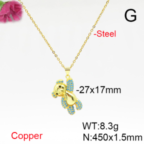 Fashion Copper Necklace  F6N405731ablb-L017