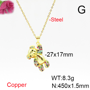 Fashion Copper Necklace  F6N405734ablb-L017