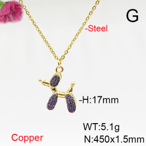 Fashion Copper Necklace  F6N405739aakl-L017