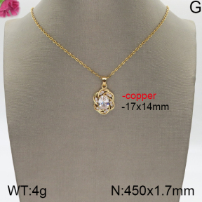 Fashion Copper Necklace  5N4000693aakl-J159