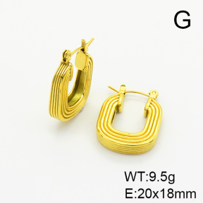 Stainless Steel Earrings  Handmade Polished  6E4003746bhia-066