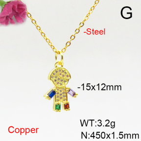 Fashion Copper Necklace  F6N405743vail-L017