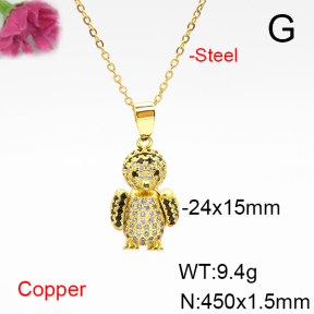 Fashion Copper Necklace  F6N405748bbov-L017