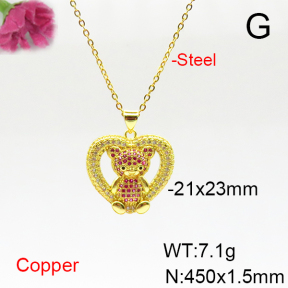 Fashion Copper Necklace  F6N405753vbnb-L017