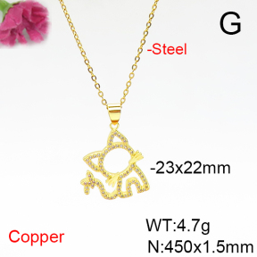 Fashion Copper Necklace  F6N405758ablb-L017