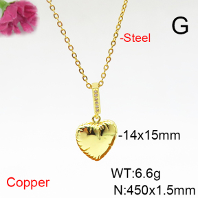 Fashion Copper Necklace  F6N405761aajl-L017