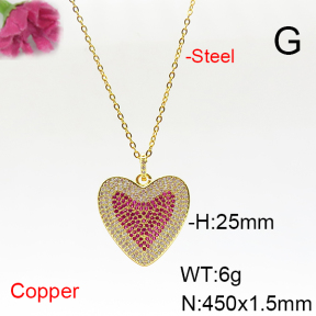 Fashion Copper Necklace  F6N405762vbnb-L017