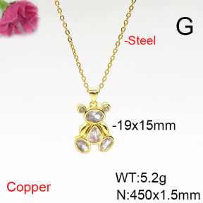 Fashion Copper Necklace  F6N405764ablb-L017