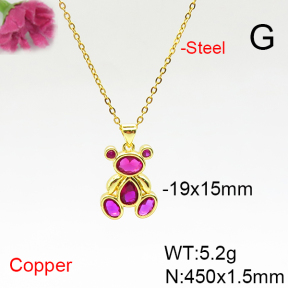 Fashion Copper Necklace  F6N405767ablb-L017