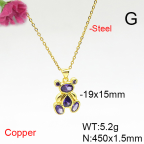 Fashion Copper Necklace  F6N405769ablb-L017