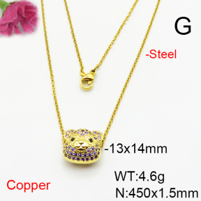 Fashion Copper Necklace  F6N405773ablb-L017