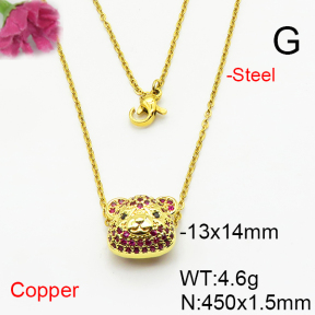 Fashion Copper Necklace  F6N405775ablb-L017