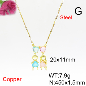 Fashion Copper Necklace  F6N405777vbmb-L017