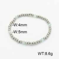 Stainless Steel Bracelet  Aquamarine  6B4002600bbov-908