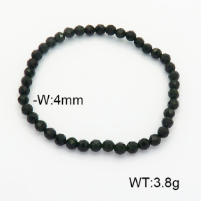 Stainless Steel Bracelet  Green Goldstone  6B4002609vbnb-908