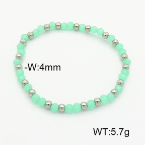 Stainless Steel Bracelet  Glass Beads  6B4002617avja-908