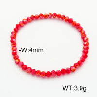 Stainless Steel Bracelet  Glass Beads  6B4002627vail-908