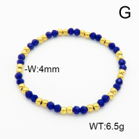 Stainless Steel Bracelet  Glass Beads  6B4002634aajl-908