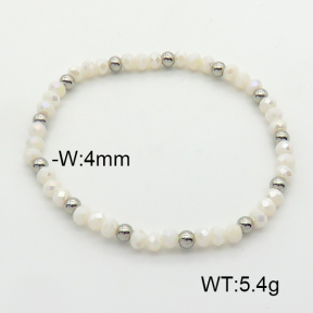 Stainless Steel Bracelet  Glass Beads  6B4002638avja-908