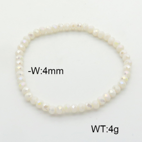 Stainless Steel Bracelet  Glass Beads  6B4002639vail-908