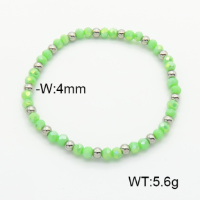 Stainless Steel Bracelet  Glass Beads  6B4002641avja-908