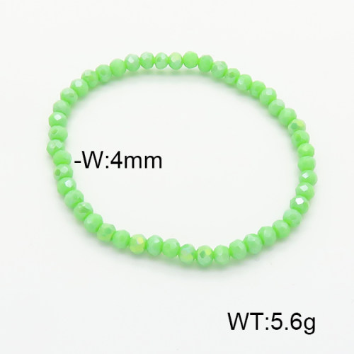Stainless Steel Bracelet  Glass Beads  6B4002642vail-908