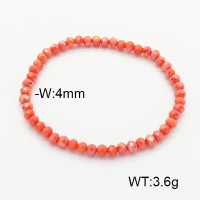 Stainless Steel Bracelet  Glass Beads  6B4002645vail-908