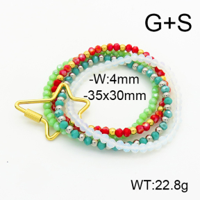 Stainless Steel Bracelet  Glass Beads  6B4002656ahlv-908
