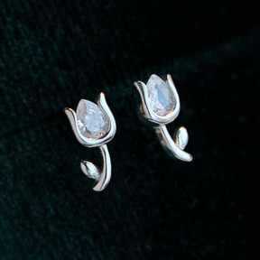 925 Silver Earrings    4*8mm  JE3871bhbp-Y16