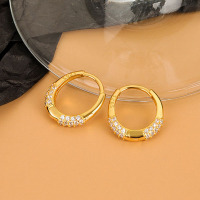 925 Silver Earrings  WT:2.1g  14.4*2.4mm  JE3960aima-Y20