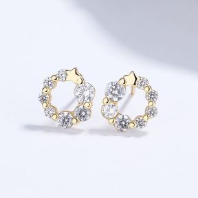925 Silver Earrings  WT:1.1g  8.8*9.2mm  JE3882bhim-Y06
