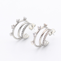 Stainless Steel Earrings  Czech Stones,Handmade Polished  WT:3.5g  E:20mm  GEE001106vhkb-700
