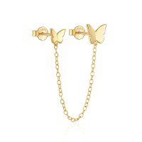 925 Silver Earrings  WT:0.7g  Butterfly:7mm,4mm
Chain:48mm  JE3968vhkl-Y30