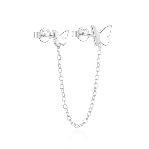 925 Silver Earrings  WT:0.7g  Butterfly:7mm,4mm
Chain:48mm  JE3969vhkl-Y30