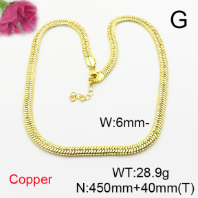 Fashion Copper Necklace  F6N200355bbov-L017