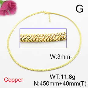Fashion Copper Necklace  F6N200356bbov-L017