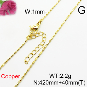 Fashion Copper Necklace  F6N200358vail-L017
