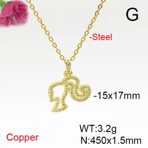 Fashion Copper Necklace  F6N405787baka-L017