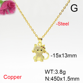 Fashion Copper Necklace  F6N405789aajl-L017