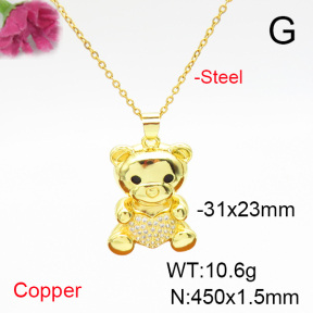 Fashion Copper Necklace  F6N405790ablb-L017