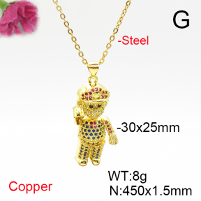 Fashion Copper Necklace  F6N405794bhva-L017