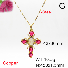 Fashion Copper Necklace  F6N405795vhov-L017