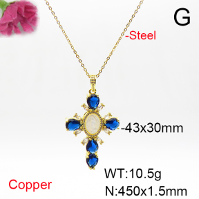 Fashion Copper Necklace  F6N405796vhov-L017