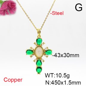 Fashion Copper Necklace  F6N405797vhov-L017