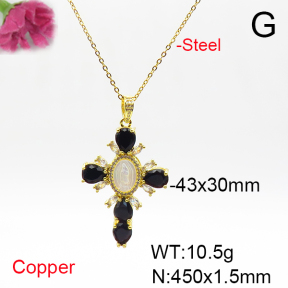 Fashion Copper Necklace  F6N405798vhov-L017