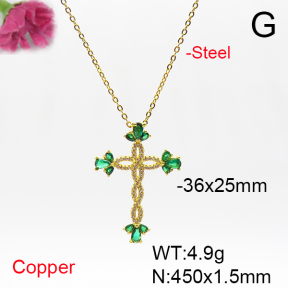 Fashion Copper Necklace  F6N405805vbmb-L017
