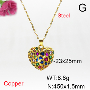 Fashion Copper Necklace  F6N405808bbov-L017