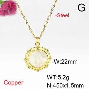 Fashion Copper Necklace  F6N405809bbov-L017