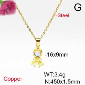 Fashion Copper Necklace  F6N405811aajl-L017